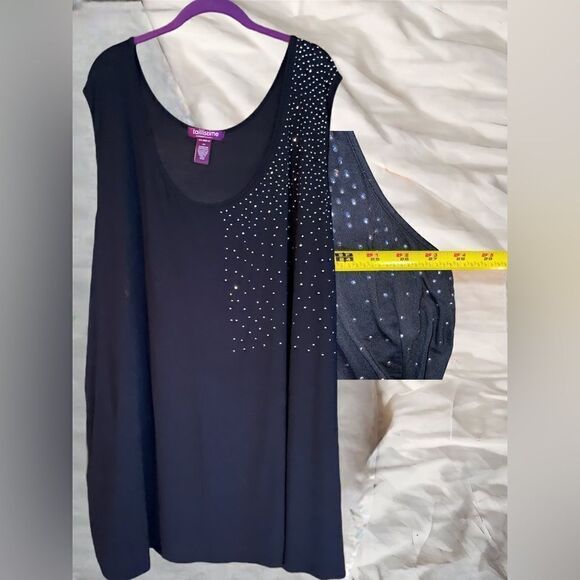 Plus l Rhinestone Adorned l Black l Tunic l 4X - Picture 3 of 8